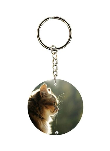 Cat Printed Keychain