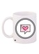 Heart Printed Coffee Mug White/Black/Pink