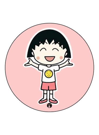 Anime Chibi Maruko Chan Themed Printed Fridge Magnet k/Black/Yellow