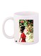 Girl In Garden Printed Coffee Mug White/Red/Green 11ounce