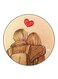 Boy And A Girl Printed Fridge Magnet Multicolour
