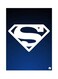 Superman Metal Plate Poster Blue/White 15x20cm