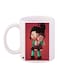 Cartoon Printed Coffee Mug White/Red/Green 11ounce