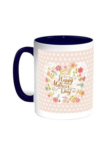 Happy Mother's Day Printed Coffee Mug Blue/White 11ounce