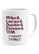 Stranger Things Quotes Printed Mug White/Maroon/Brown