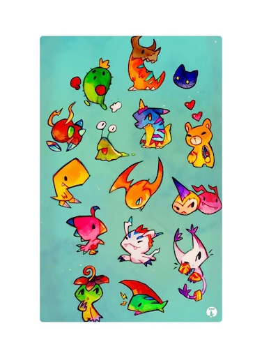 Printed Fridge Magnet Multicolour 8.5cm