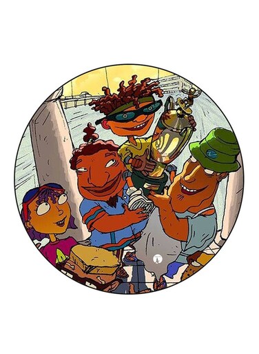 Rocket Power Printed Fridge Magnet Round Multicolour