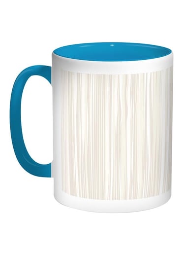 Wallpaper Printed Coffee Mug Blue/White/Beige 11ounce