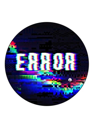 Error Printed Fridge Magnet Black/Blue/White 5.5cm