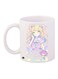 Cartoon Girl Printed Coffee Mug White/Pink/Yellow 11ounce