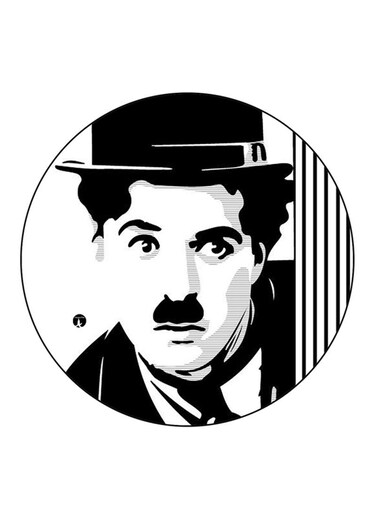 Charlie Chaplin Printed Fridge Magnet Multicolour