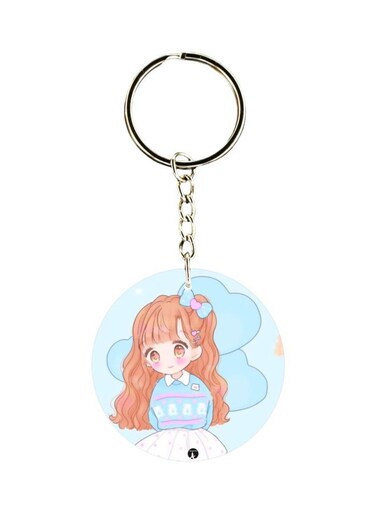 Girl Printed Keychain