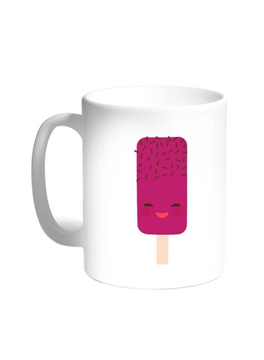 Cartoon Graphics - Ice Cream Printed Coffee Mug White 11ounce