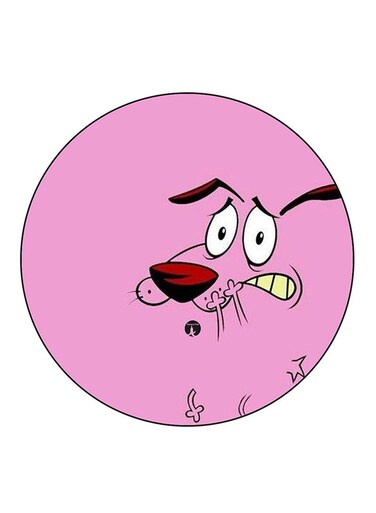 Courage Cowardly Dog Printed Fridge Magnet Multicolour