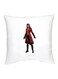 Wonder Woman Printed Decorative Cushion White/Red/Black 16x16inch