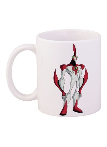 Ben 10 Printed Coffee Mug White/Red/Black 11ounce