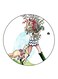 Girl Printed Fridge Magnet Round Multicolour