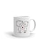 Valentine's Day Printed Ceramic Coffee Mug White/Black One Size