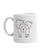 Valentine's Day Printed Ceramic Coffee Mug White/Black One Size