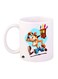Crash Character Printed Coffee Mug White/Blue/Brown