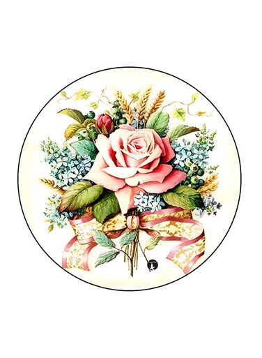 Flowers Printed Fridge Magnet Multicolour 5.5 x 5.5cm