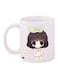 Cartoon Girl Printed Coffee Mug White/Brown/Pink