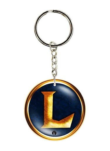 League Of Legends Printed Keychain Blue/Gold/Silver