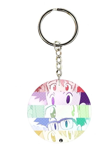 Double Side Anime Digimon Printed Keychain
