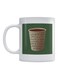 Printed Coffee Mug White/Green/Beige