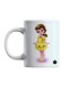 Baby Belle Princess Disney Reeman Printed White Mug White/Brown/Yellow 23cm
