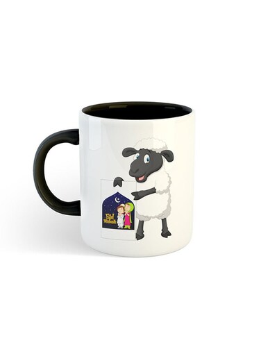 Eid Al-Adha Sheep Printed Mug White/Black