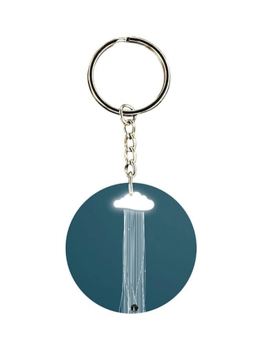 Cloud Printed Keychain