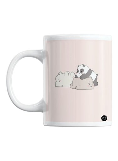 We Bare Bears Printed Mug White/Pink/Grey