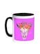 Abstract Art Of The Skull Of A Deer Printed Coffee Mug Black/White 11ounce