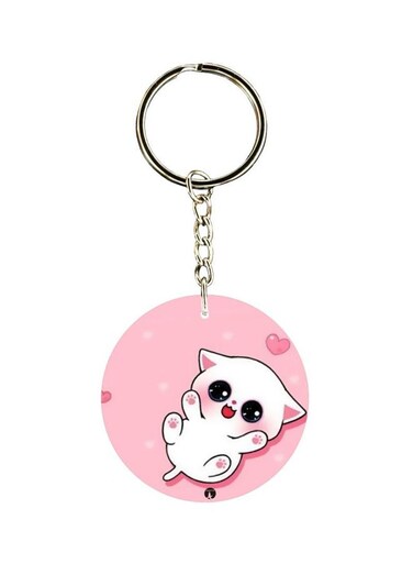 Cat Printed Keychain