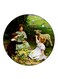 Vintage Art Printed Fridge Magnet Multicolour