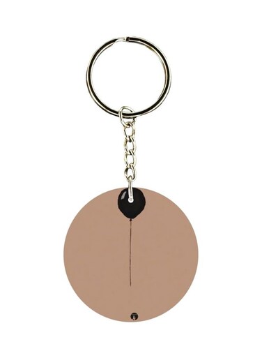 Double Sided Balloon Printed Keychain