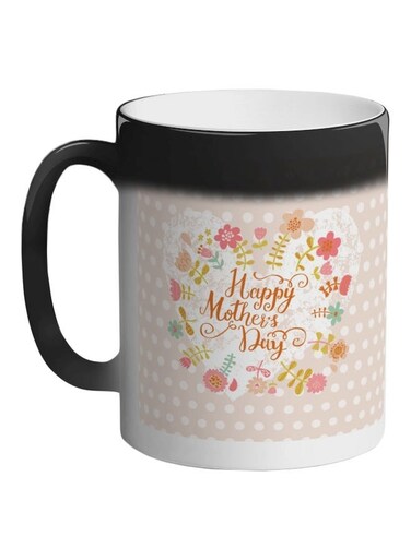 Happy Mother's Day Printed Colour Changing Coffee Mug Black 325ml