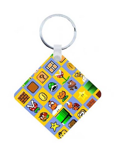 Super Mario Wooden Keychain