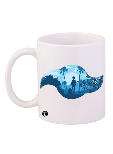 Digimon Printed Mug White/Blue 12ounce