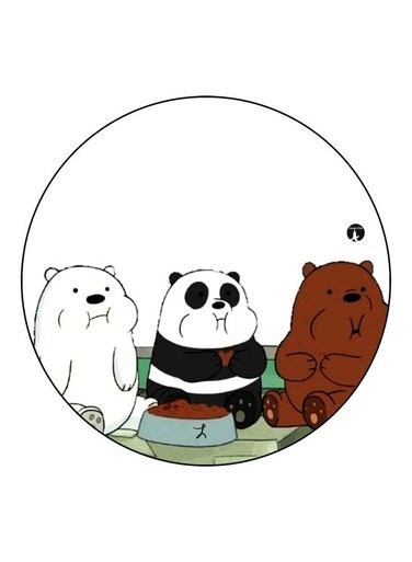 Panda Printed Fridge Magnet Brown/White/Black 5.5cm