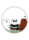 Panda Printed Fridge Magnet Brown/White/Black 5.5cm