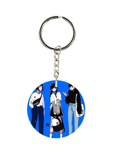 Cartoon Character Printed Keychain