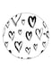 Hearts Printed Fridge Magnet Multicolour