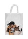 Picture Selfie Printed Shopping Bag White