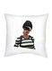 Fortnite Character Printed Decorative Cushion White/Black/Beige 16x16inch
