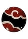 Abstract Printed Fridge Magnet Red/Black/White 5.5cm