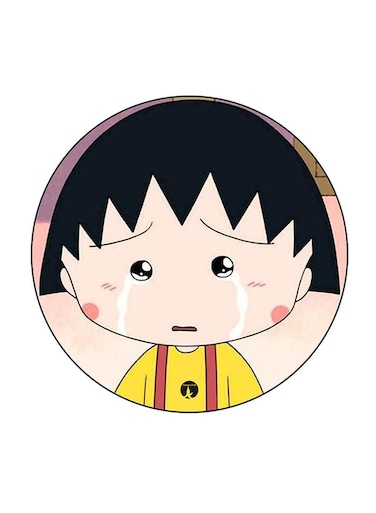 Anime Chibi Maruko Chan Printed Fridge Magnet Round Multicolour