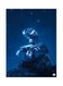 Metal Plate Of Disney Poster Blue/White/Black