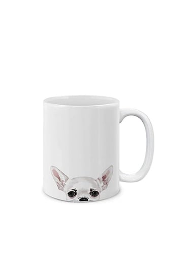 Black White Brown Guinea White Ceramic Coffee Mug Tea Cup, 11 OZ